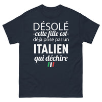 Thumbnail for T-shirt Italien marine face - fierté italienne