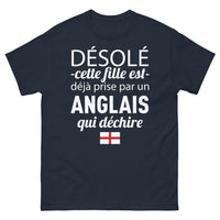 Thumbnail for T-shirt Anglais qui déchire marine - Désolé, cette fille est prise