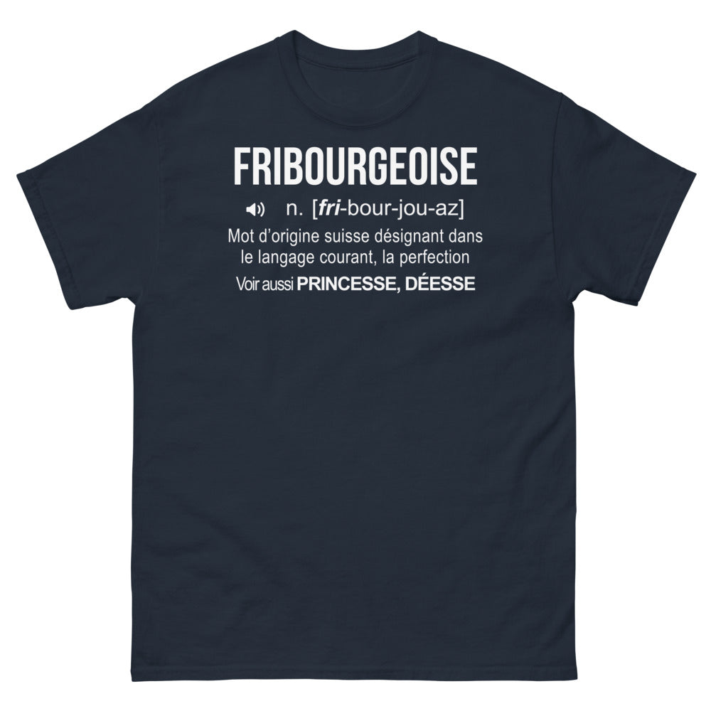 T-shirt Fribourgeoise marine face - perfection assumée