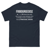 Thumbnail for T-shirt Fribourgeoise marine face - perfection assumée
