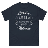 Thumbnail for T-shirt Italienne marine - humour piquant