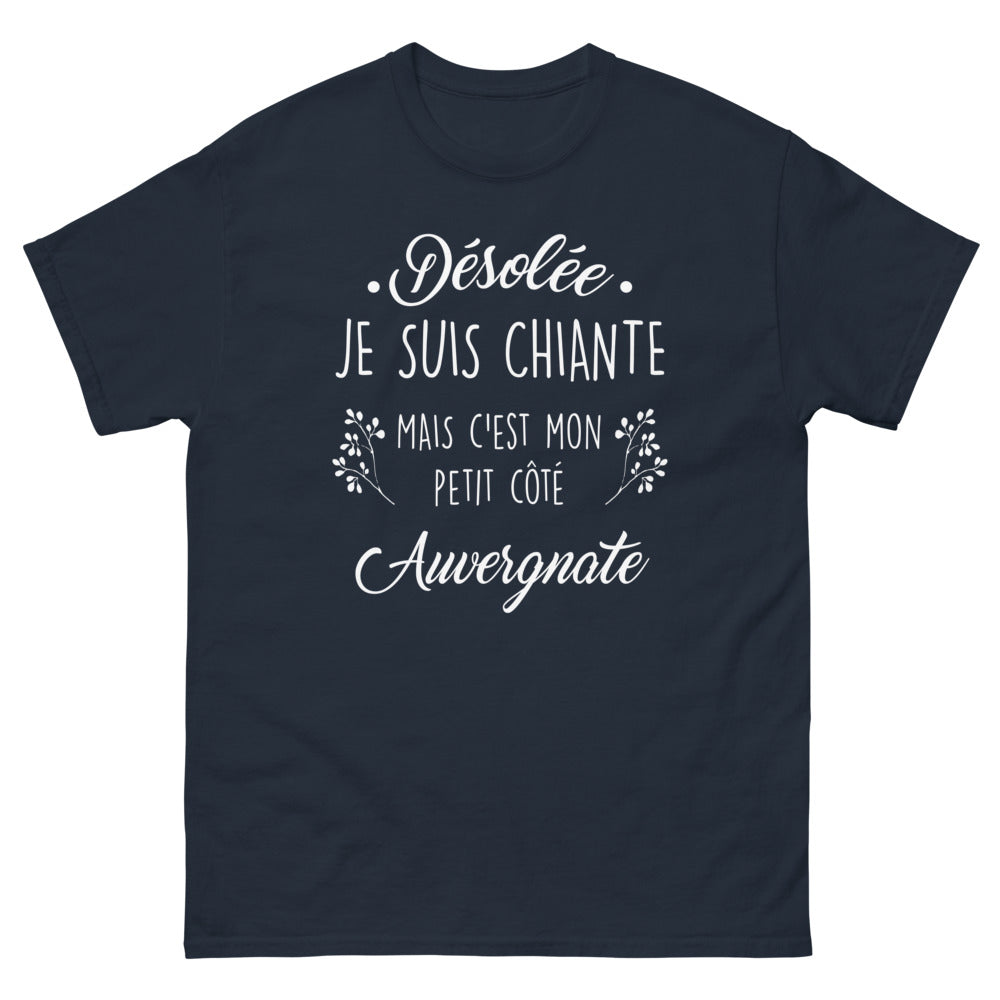 T-shirt Auvergnate marine - Désolée, je suis chiante
