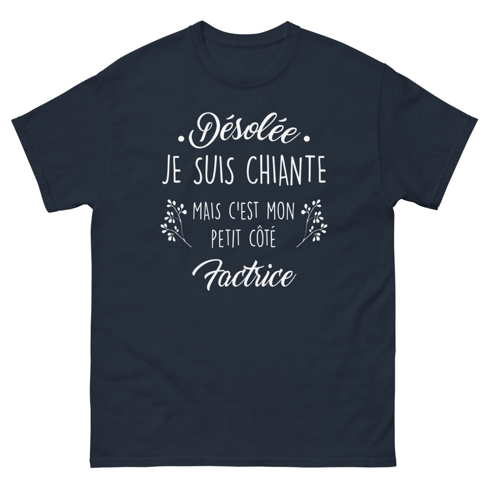 T-shirt factrice marine - mon petit côté factrice