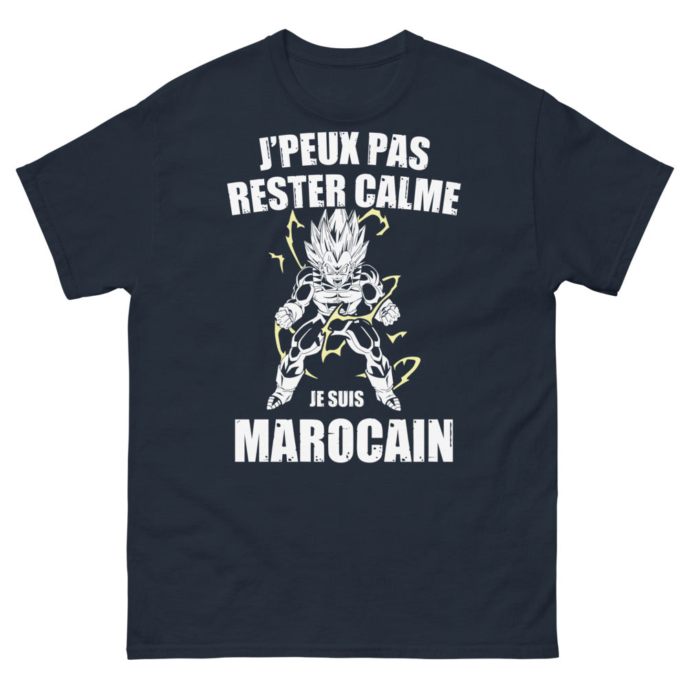 T-shirt Marocain marine - Je ne peux pas rester calme