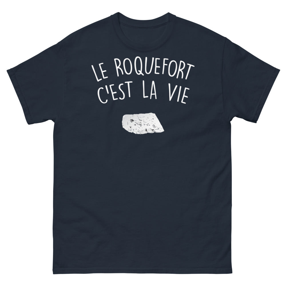 T-shirt Aveyronnais marine - Le Roquefort, c'est la vie