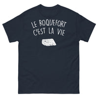 Thumbnail for T-shirt Aveyronnais marine - Le Roquefort, c'est la vie