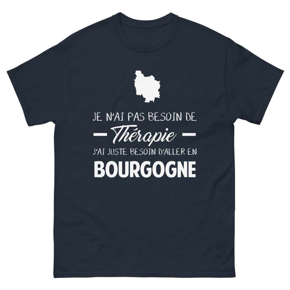 T-shirt Bourgogne marine - Je n'ai pas besoin de thérapie