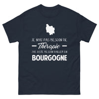 Thumbnail for T-shirt Bourgogne marine - Je n'ai pas besoin de thérapie