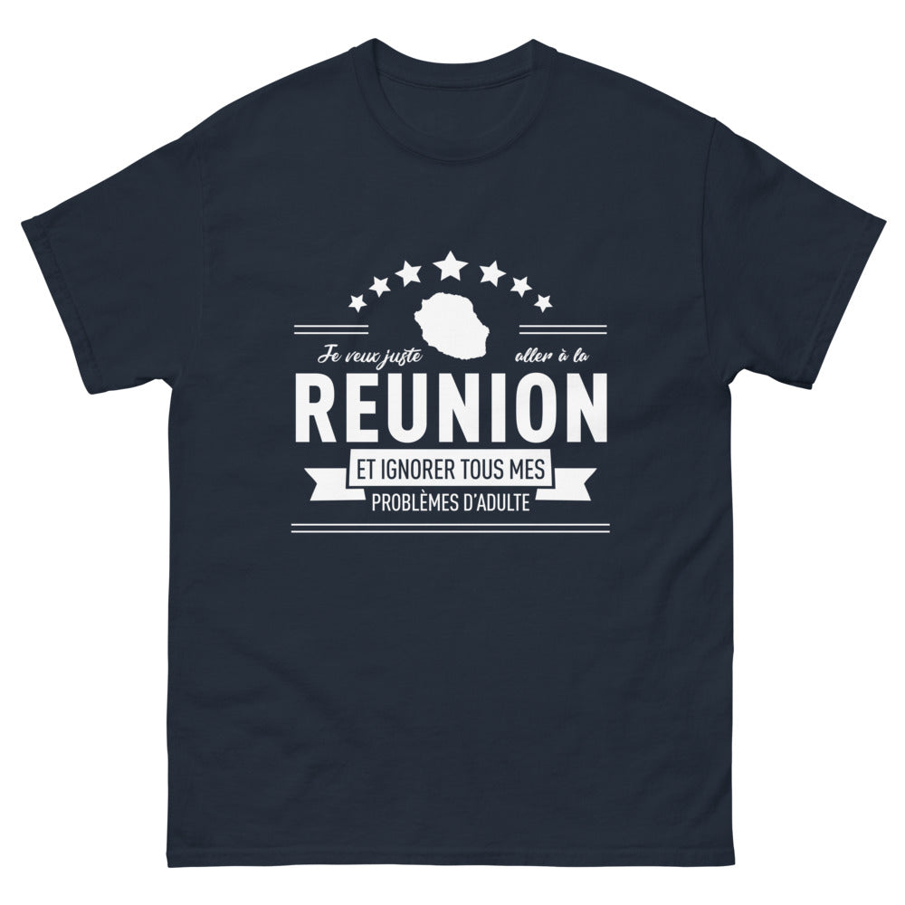 T-shirt Réunionnais marine - Pour les amoureux de l'île