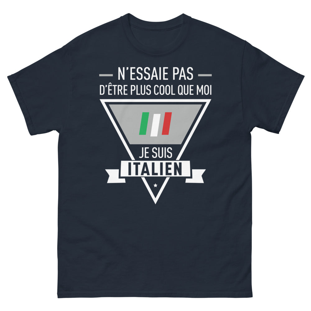 T-shirt Italien marine - N’essaie pas d’être plus cool que moi