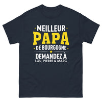 Thumbnail for T-shirt Bourgogne marine - Meilleur Papa de Bourgogne