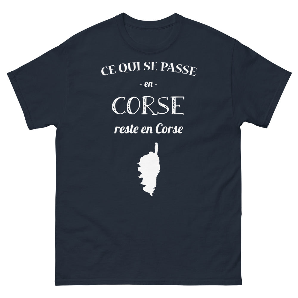 T-shirt Corse marine - Ce qui se passe en Corse reste en Corse
