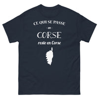 Thumbnail for T-shirt Corse marine - Ce qui se passe en Corse reste en Corse
