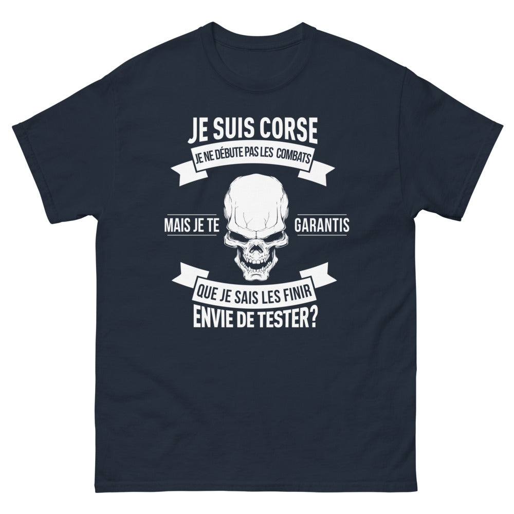 T-shirt Corse noir dos - finir les combats
