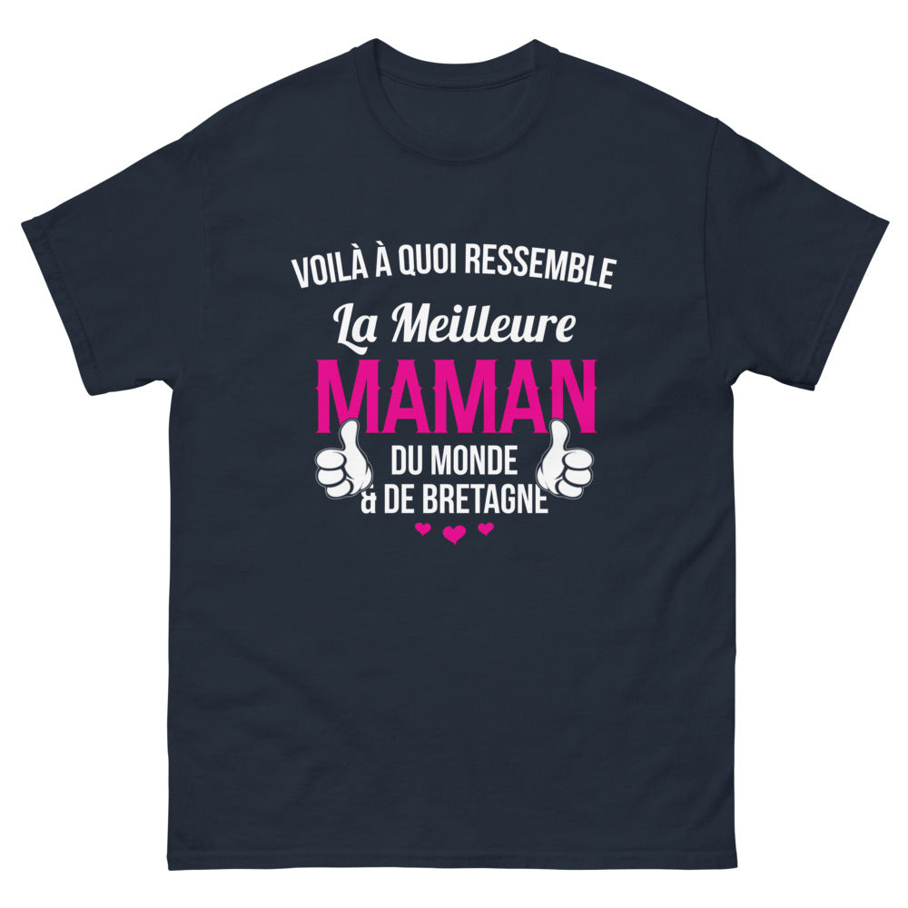 T-shirt Maman bretonne marine - Voilà la meilleure maman du monde