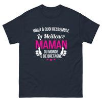 Thumbnail for T-shirt Maman bretonne marine - Voilà la meilleure maman du monde