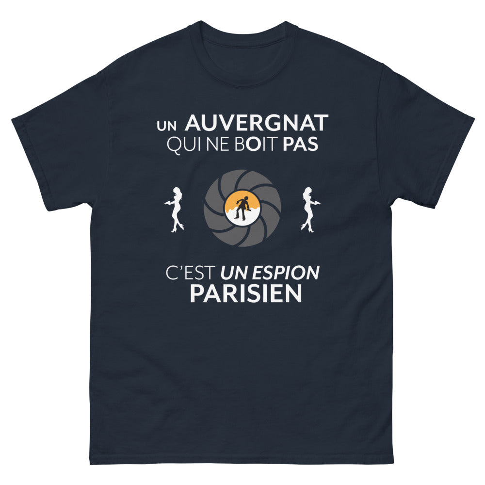 T-shirt Auvergnat marine - clin d'œil parisien