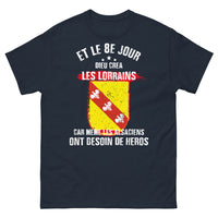 Thumbnail for T-shirt Lorraine bleu marine - 8e jour: Dieu créa les Lorrains