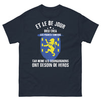 Thumbnail for T-shirt Francs-Comtois marine - Et le 8e jour Dieu créa les Francs-Comtois