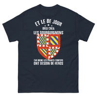 Thumbnail for T-shirt Bourguignons marine - Et le 8e jour Dieu créa les Bourguignons