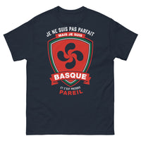Thumbnail for T-shirt Basque marine - Je ne suis pas parfait, mais je suis Basque