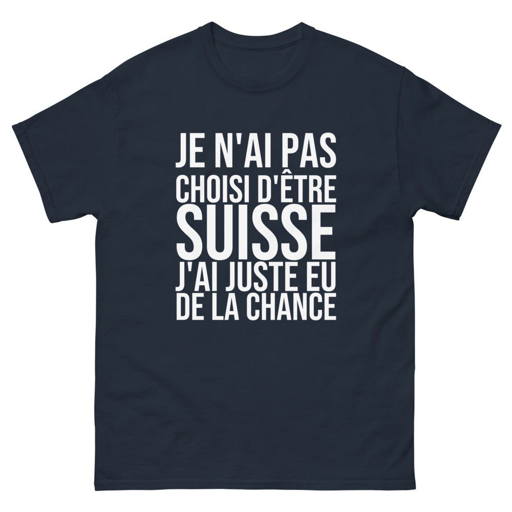 T-shirt Je N'ai Pas Choisi d'Être Suisse