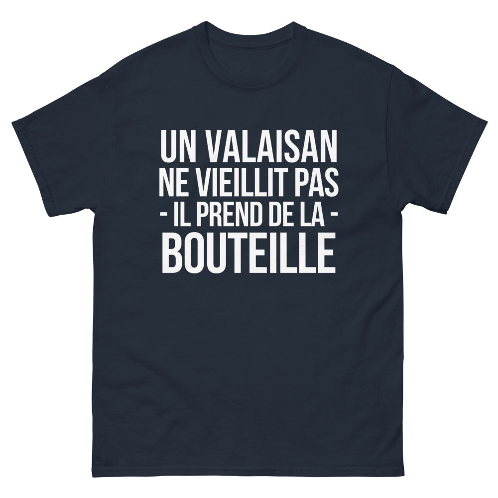 T-shirt Un Valaisan Ne Vieillit Pas, Prend de la Bouteille