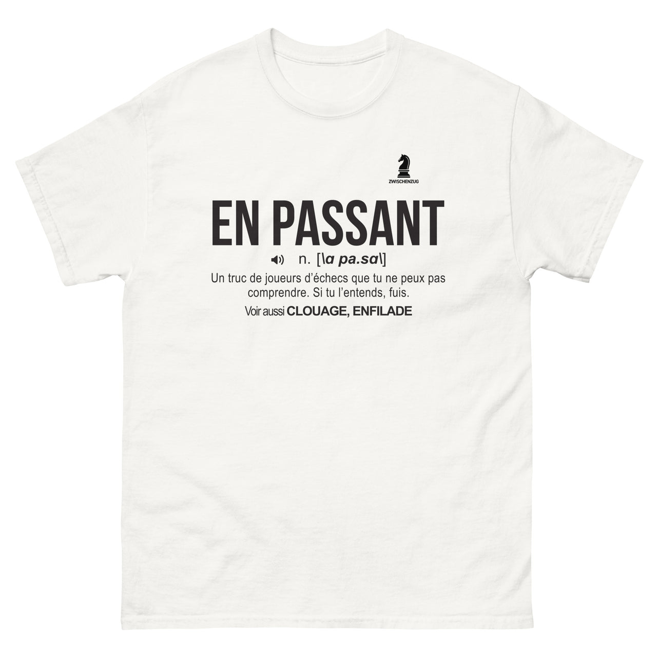 T-shirt Échecs gris sport - Humour du Zwischenzug