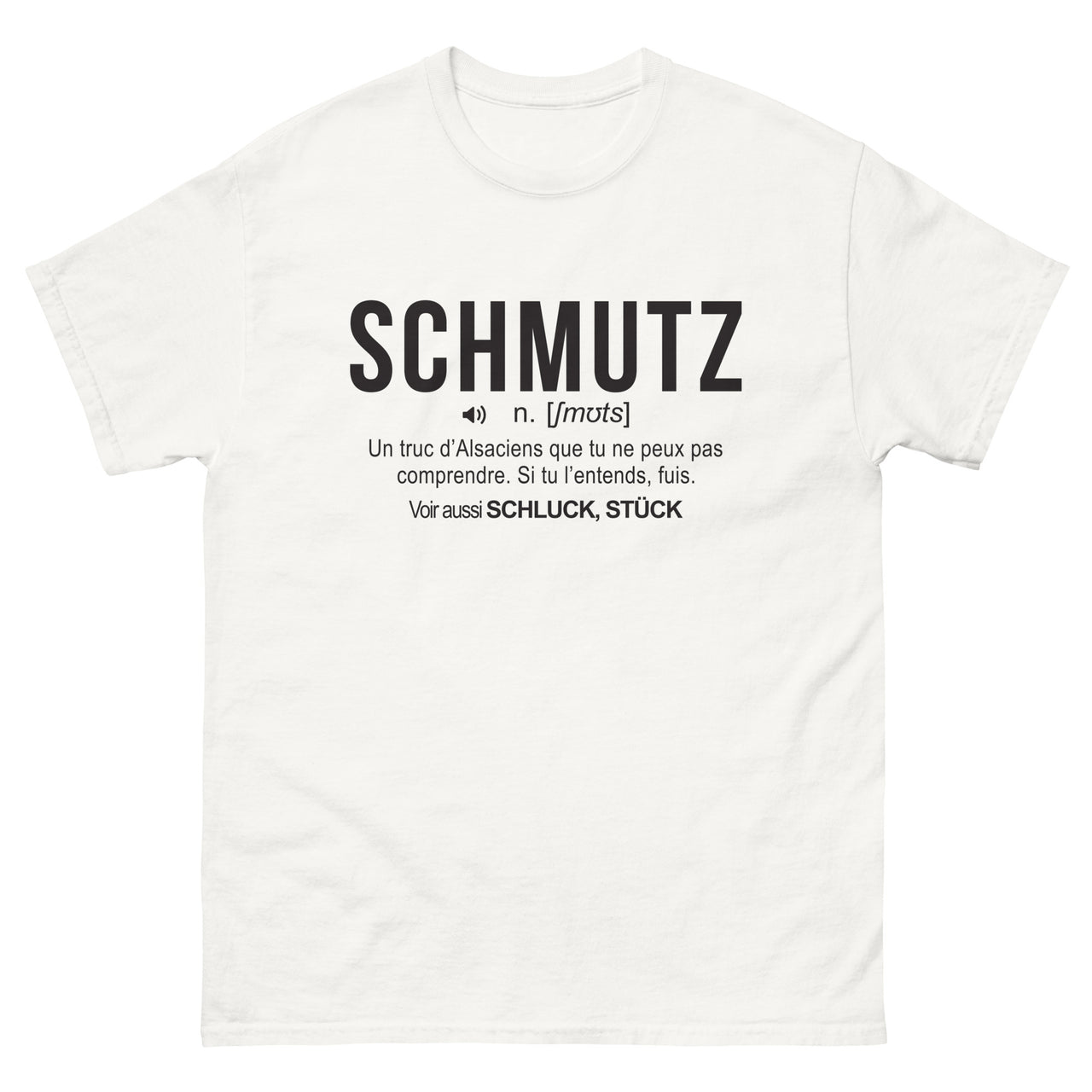 T-shirt Alsace gris sport - définition drôle Schmutz