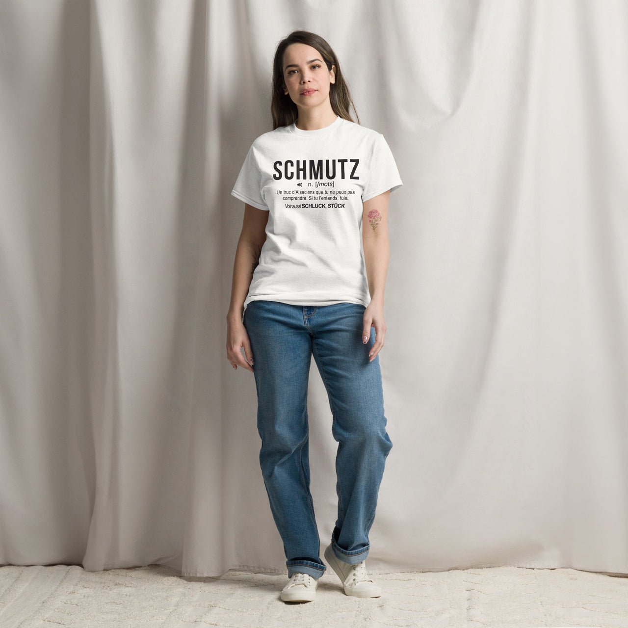T-shirt Alsace chiné - définition drôle Schmutz dos