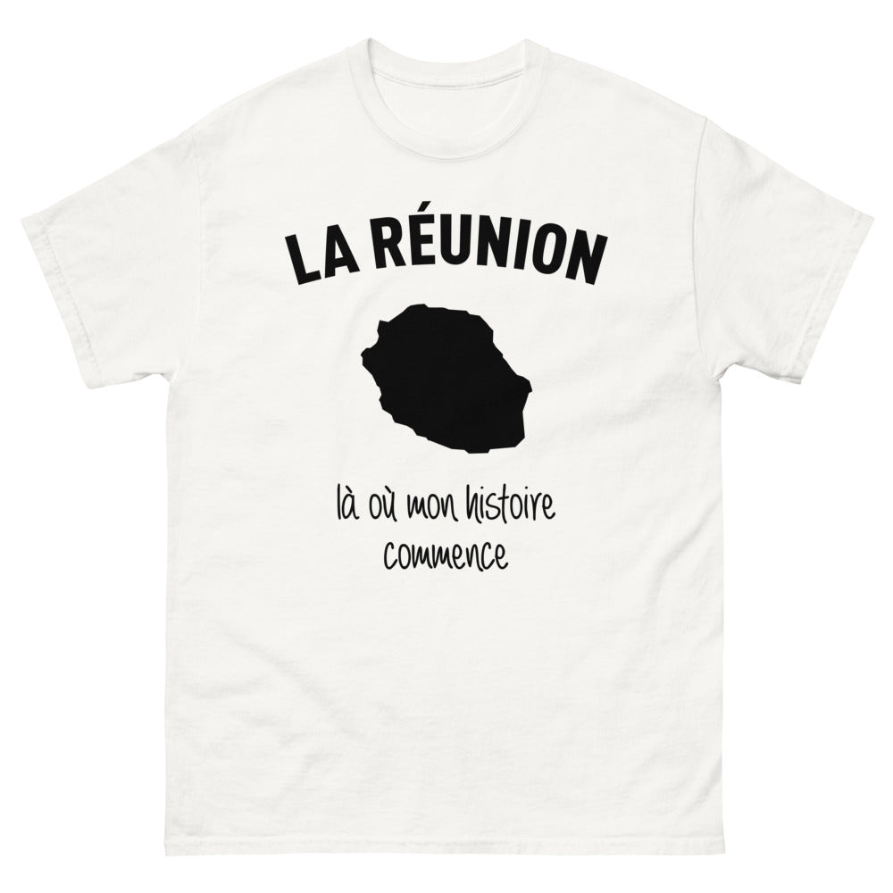 T-shirt La Réunion blanc - Origines et fierté de l'île