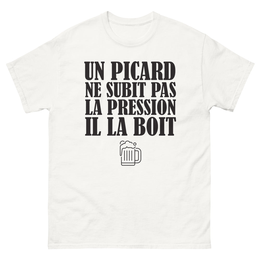 T-shirt Picard blanc - Un Picard ne subit pas la pression