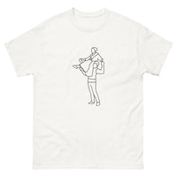 Thumbnail for T-shirt folklore blanc - Danseurs en trait noir