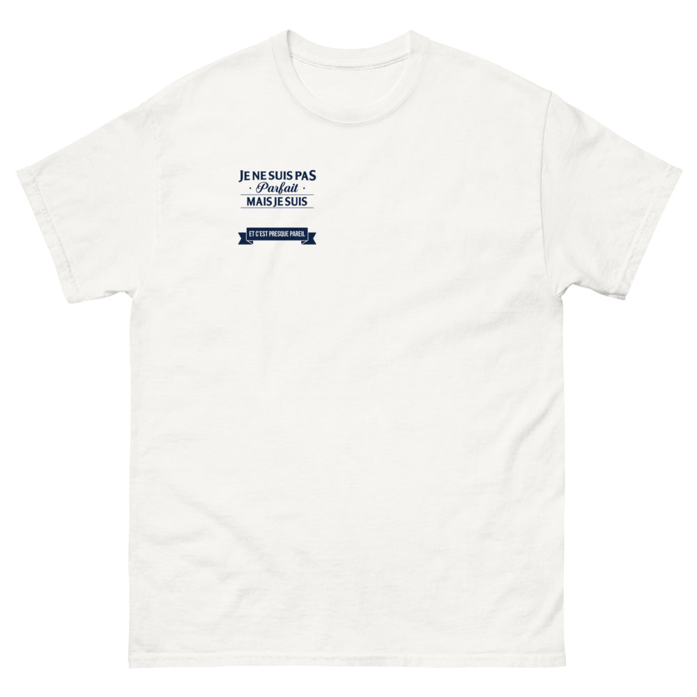 T-shirt Alsacien blanc - Je ne suis pas parfait mais je suis Alsacien