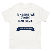 Thumbnail for T-shirt humour blanc - Je ne suis pas parfait