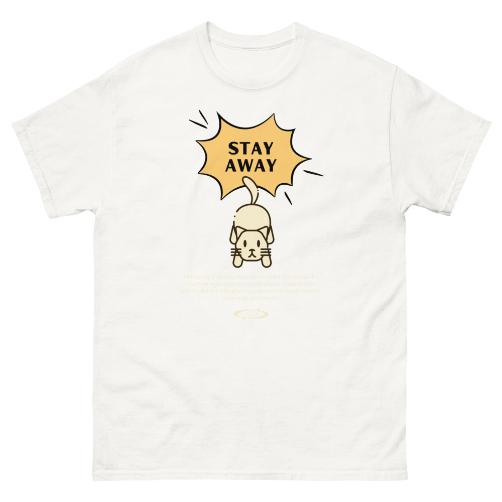 T-shirt humour US blanc - Stay Away, espace personnel