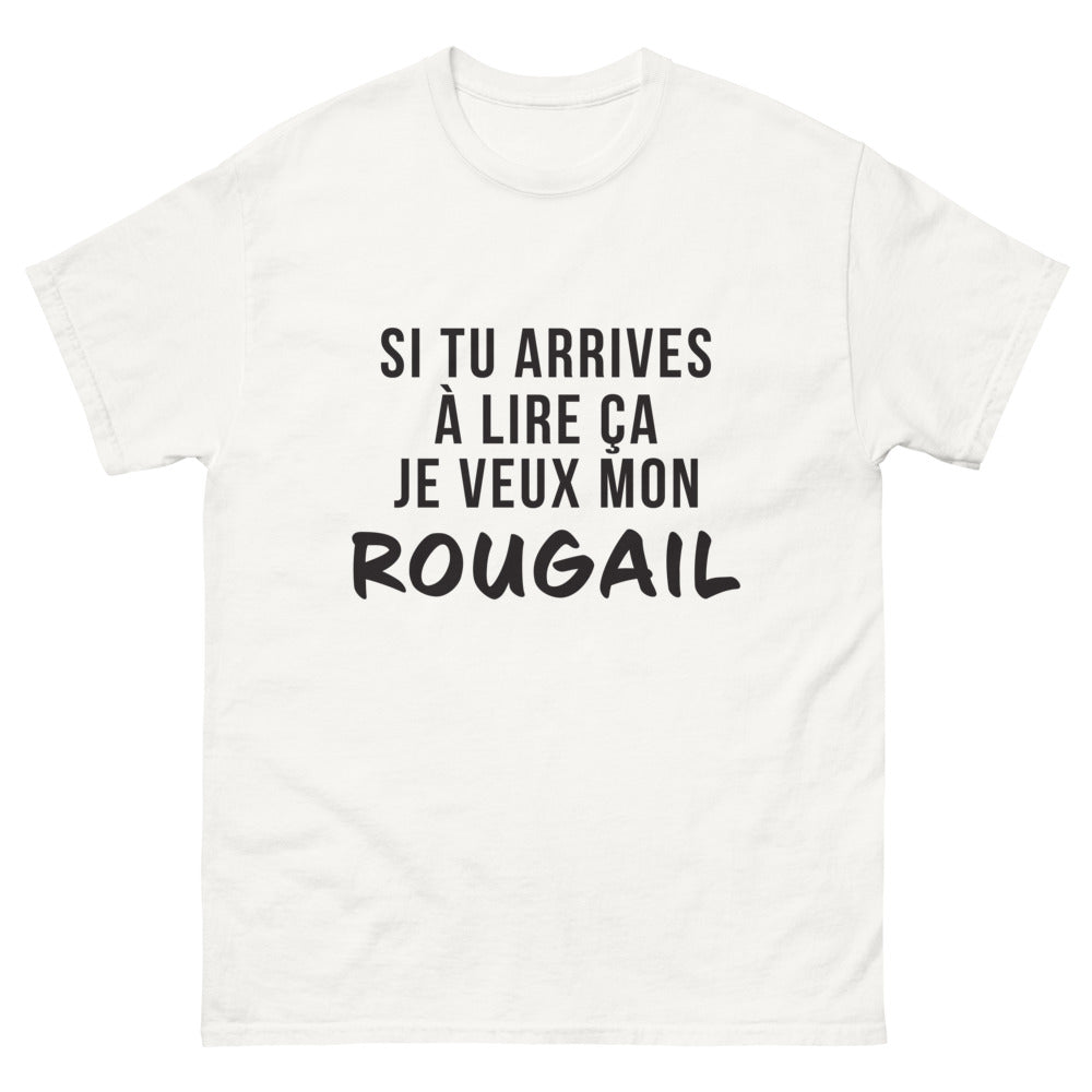 T-shirt Réunion blanc - Si tu arrives à lire ça, où est mon rougail ?