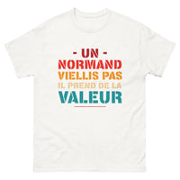 Thumbnail for T-shirt Normandie blanc - Un Normand vieillit avec humour