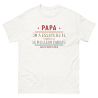 Thumbnail for T-shirt Papa blanc - Le meilleur cadeau souvenir pour papa