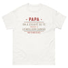T-shirt Papa blanc - Le meilleur cadeau souvenir pour papa