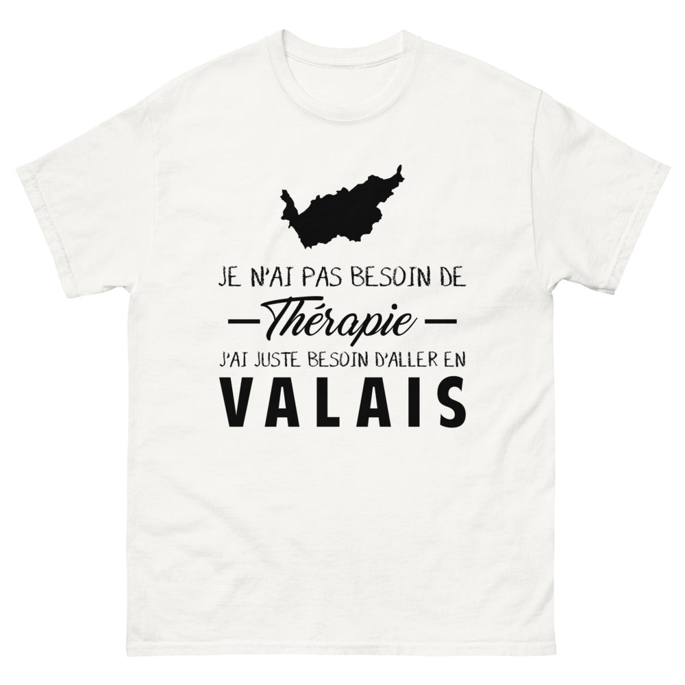 T-shirt Valais blanc - Je n'ai pas besoin de thérapie