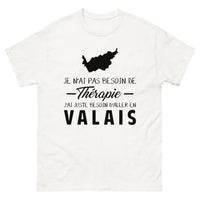 Thumbnail for T-shirt Valais blanc - Je n'ai pas besoin de thérapie