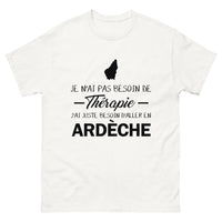 Thumbnail for T-shirt Ardèche blanc - Je n'ai pas besoin de thérapie