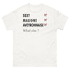 T-shirt Aveyron blanc - Sexy, maligne, Aveyronnaise, What Else