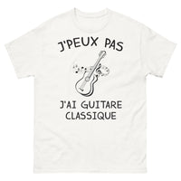 Thumbnail for T-shirt guitare classique blanc - J'peux pas, j'ai guitare classique