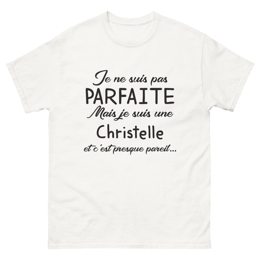 T-shirt Christelle blanc - Presque parfaite avec humour