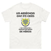 T-shirt Ardèche blanc - Des héros bien français