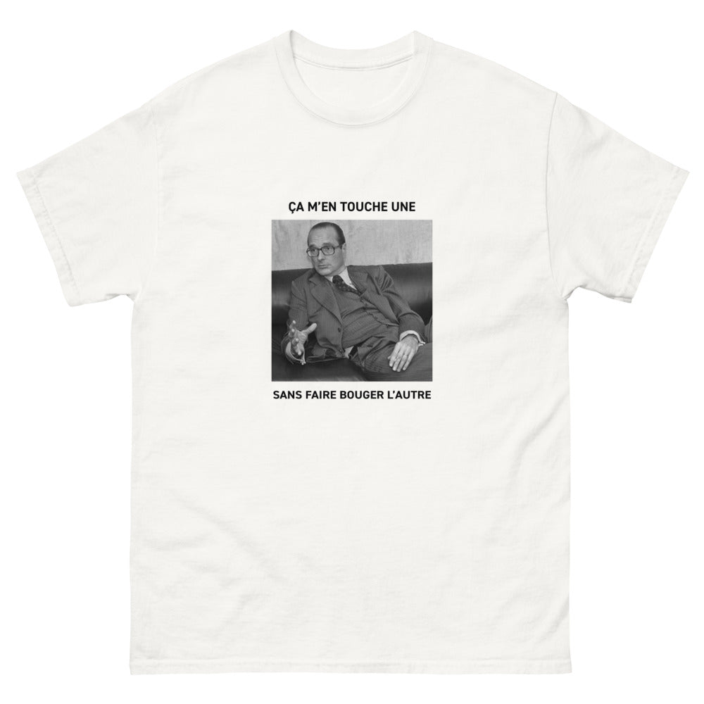 T-shirt humour blanc - Ça m'en touche une sans faire bouger l'autre