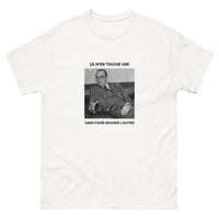 Thumbnail for T-shirt humour blanc - Ça m'en touche une sans faire bouger l'autre