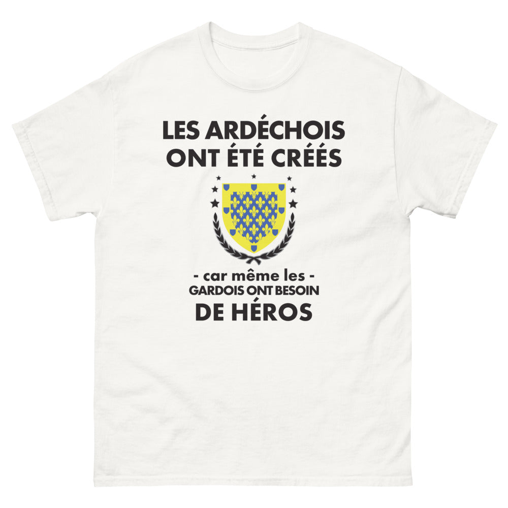 T-shirt Ardèche blanc - Les Gardois ont besoin de héros